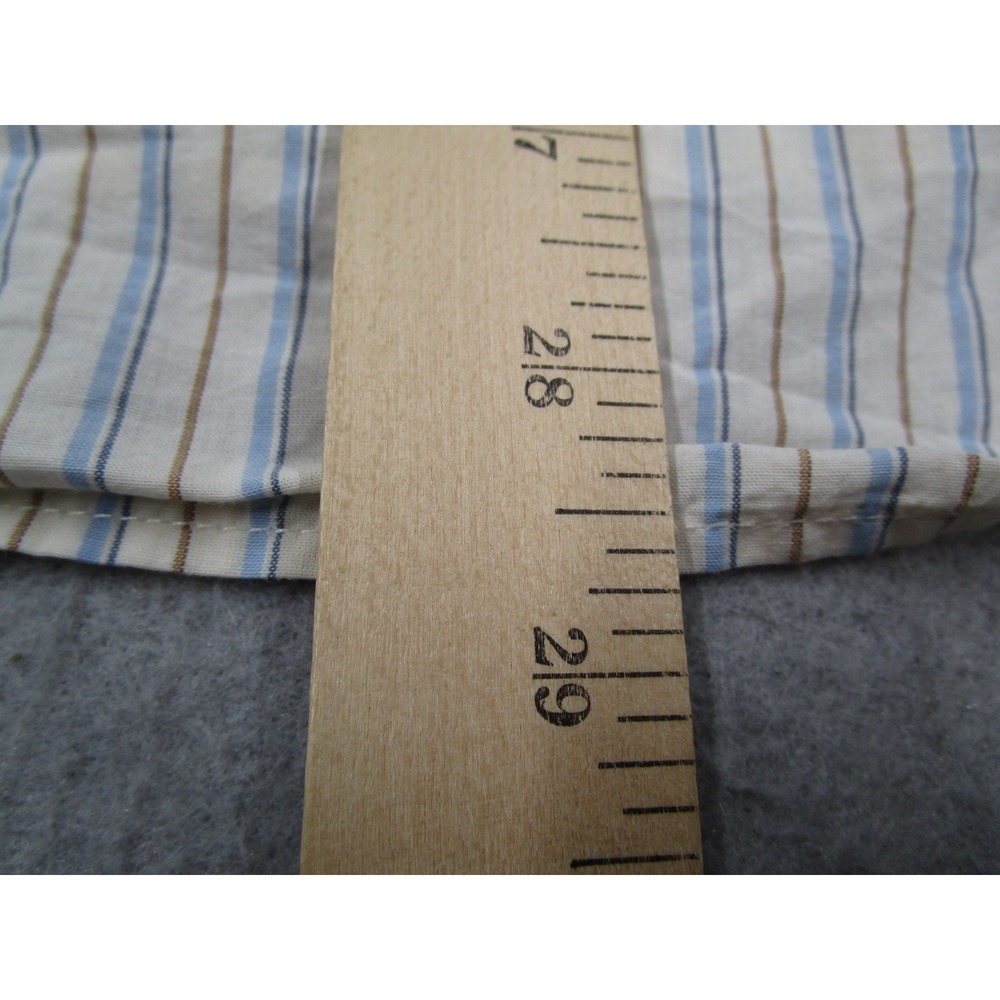 Universal Works Mens Striped Button Down Shirt Blue Brown Cotton Size M 33555 - Picture 8 of 12